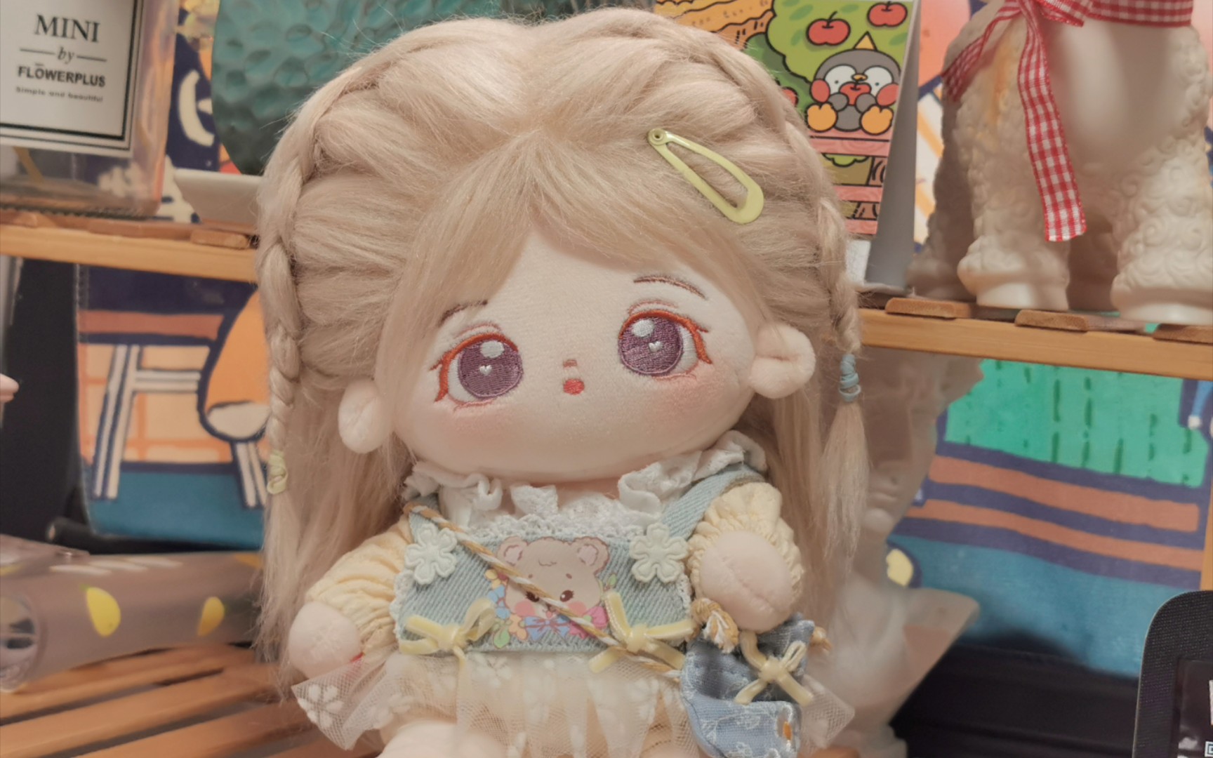 棉花娃娃炸毛娃娃发型编发教程