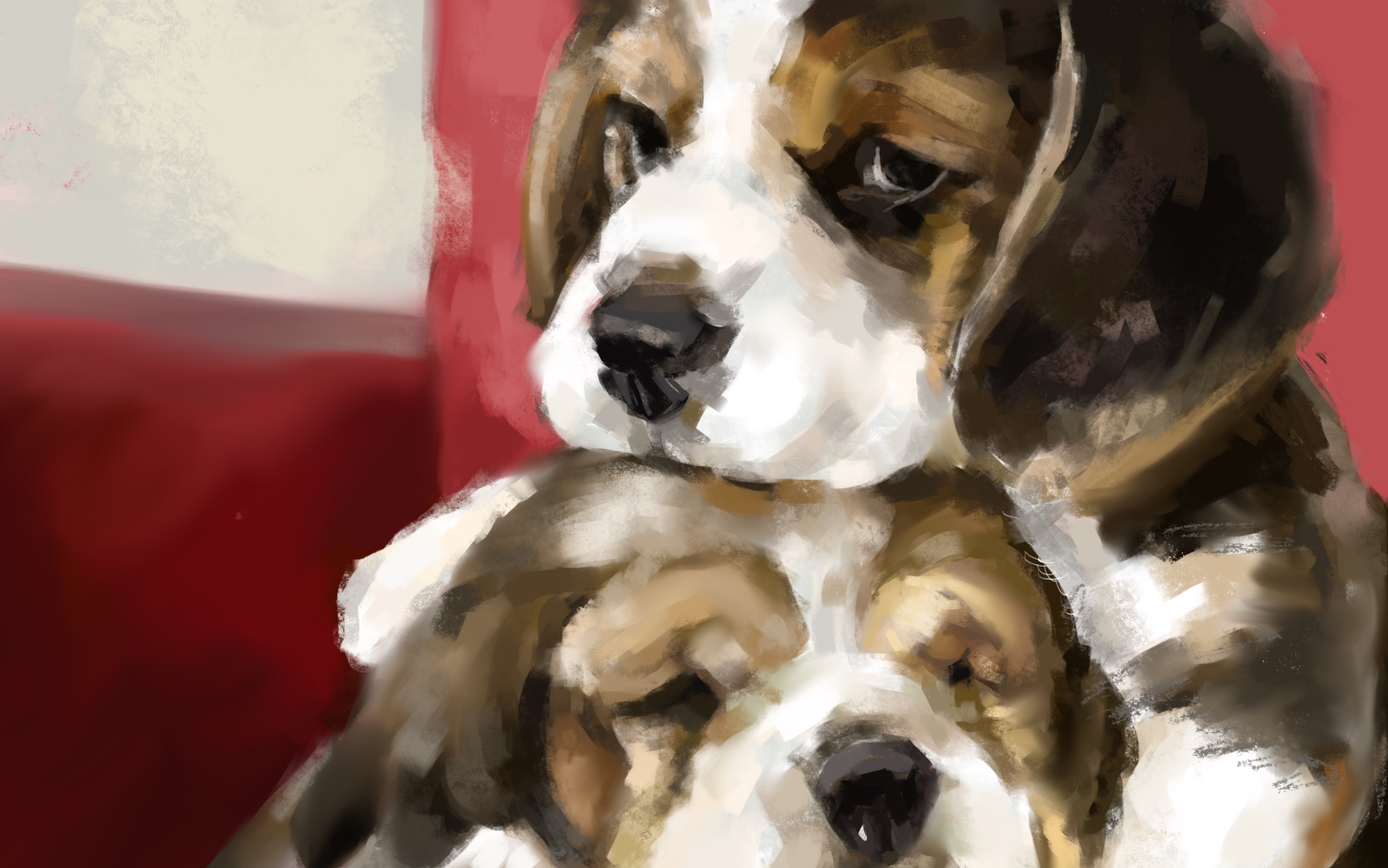 厚涂一堆狗狗治愈心情