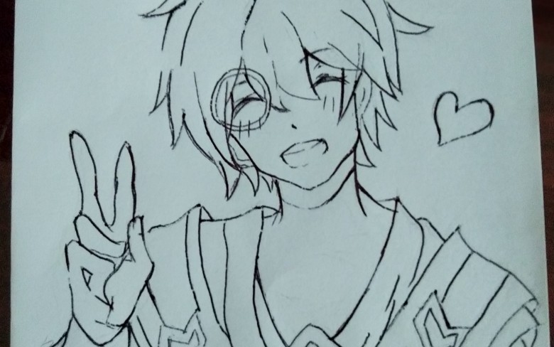 (圆珠笔勾线)画渣挑战画一个可爱的张良叔叔._哔哩哔哩_bilibili