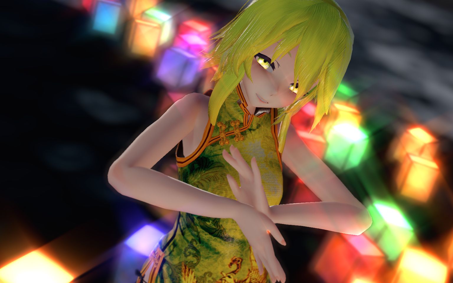 【千灯愿】千灯夜未央 惟愿此情长 漫过天际流淌【茱萸gumi旗袍】