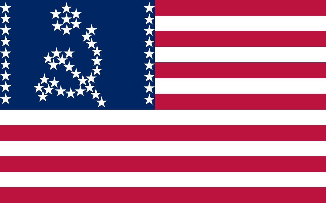 众所周知 美国宪法并没有规定美国国旗星星该怎么排列