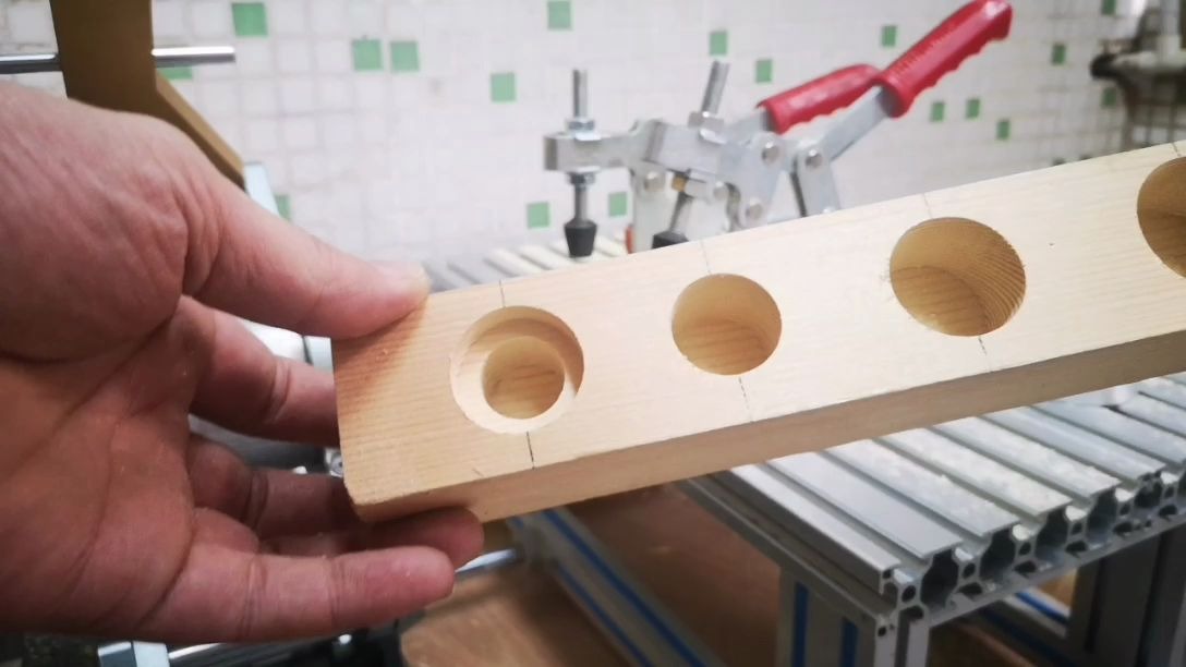 活动作品木工榫卯打孔不同直径圆木榫孔搜easy