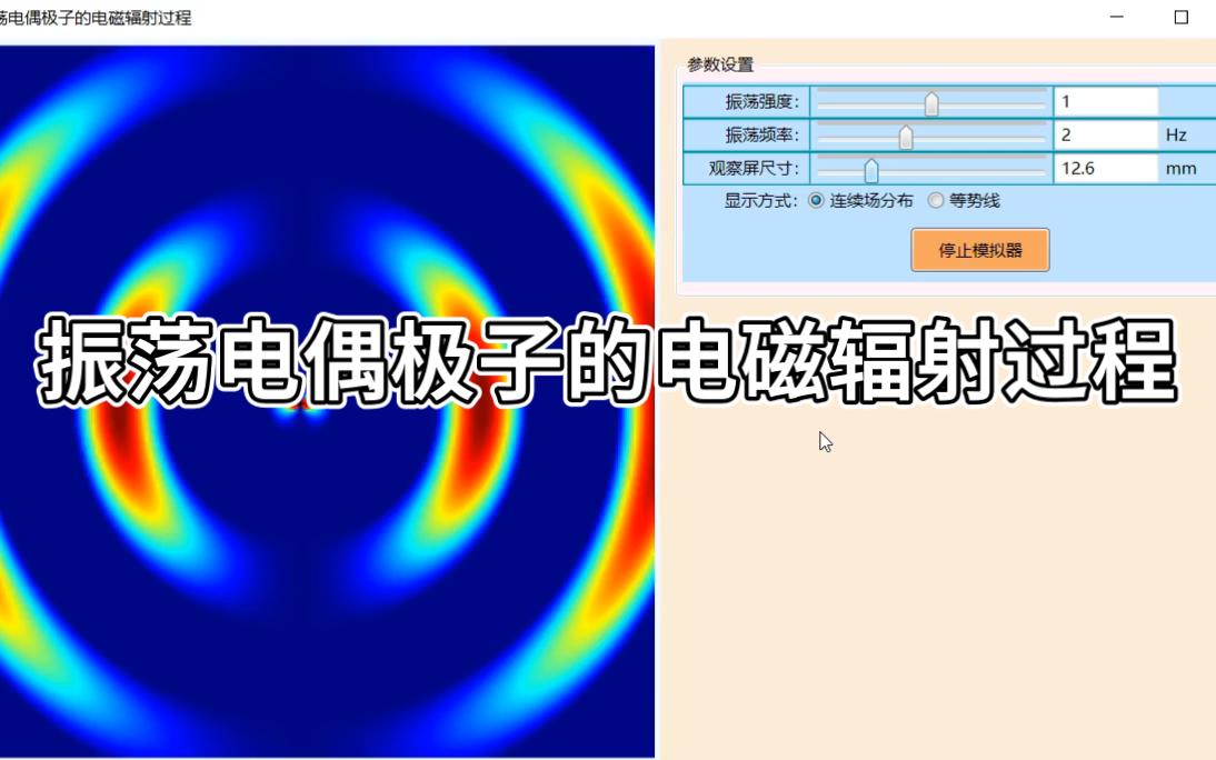 振荡电偶极子的电磁辐射过程哔哩哔哩bilibili