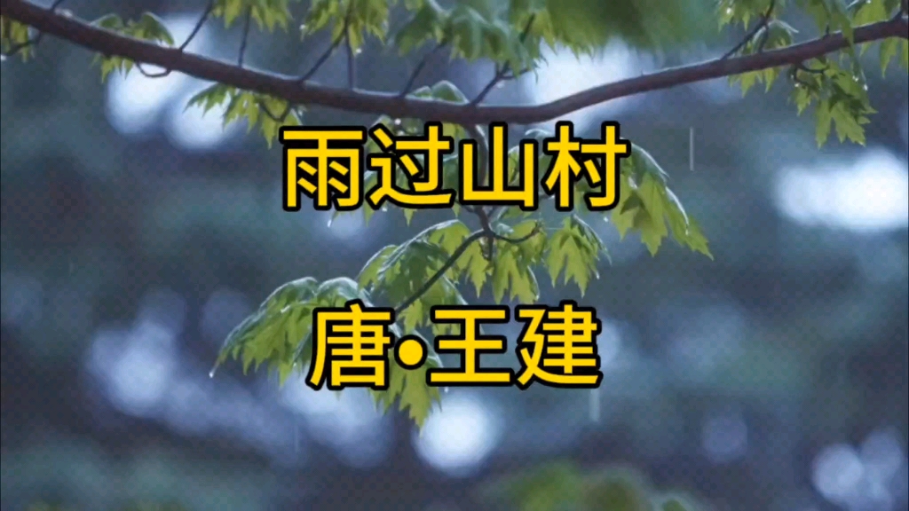 《雨过山村》—唐61王建