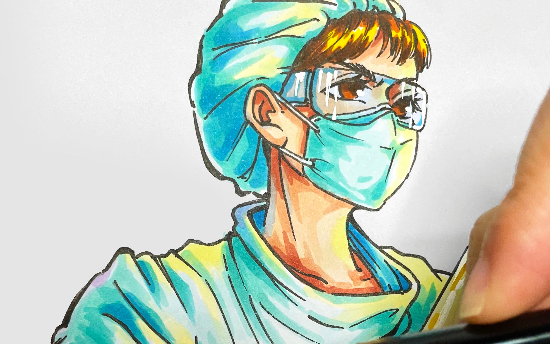 视觉传达考研手绘好用素材分享|政治主题|女医生