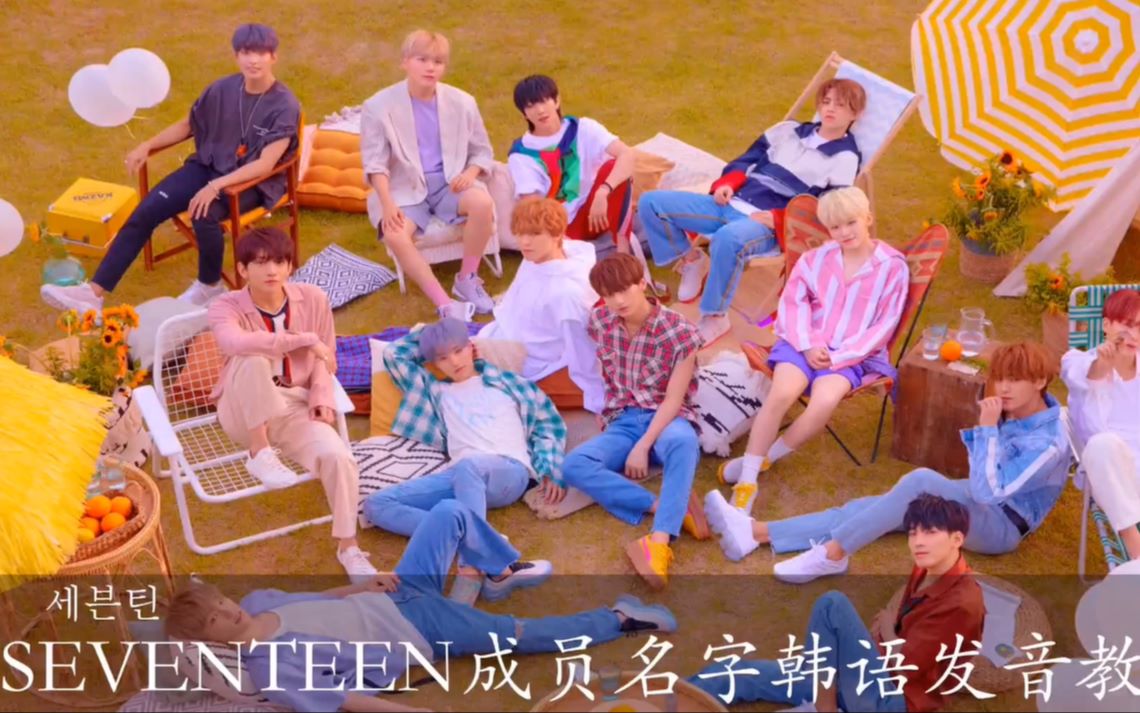 【SEVENTEEN】SEVENTEEN成员名字韩语发音你知道读嘛?哔哩哔哩bilibili