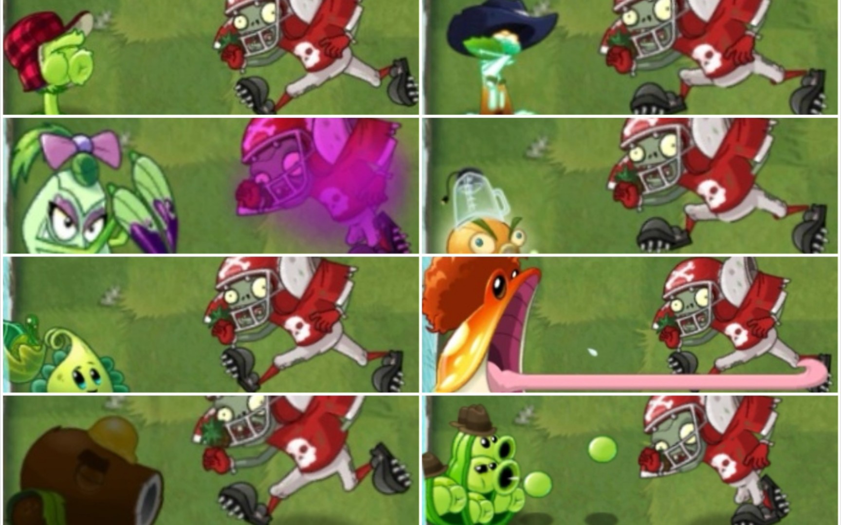 各种植物vs全明星僵尸【pvz2】