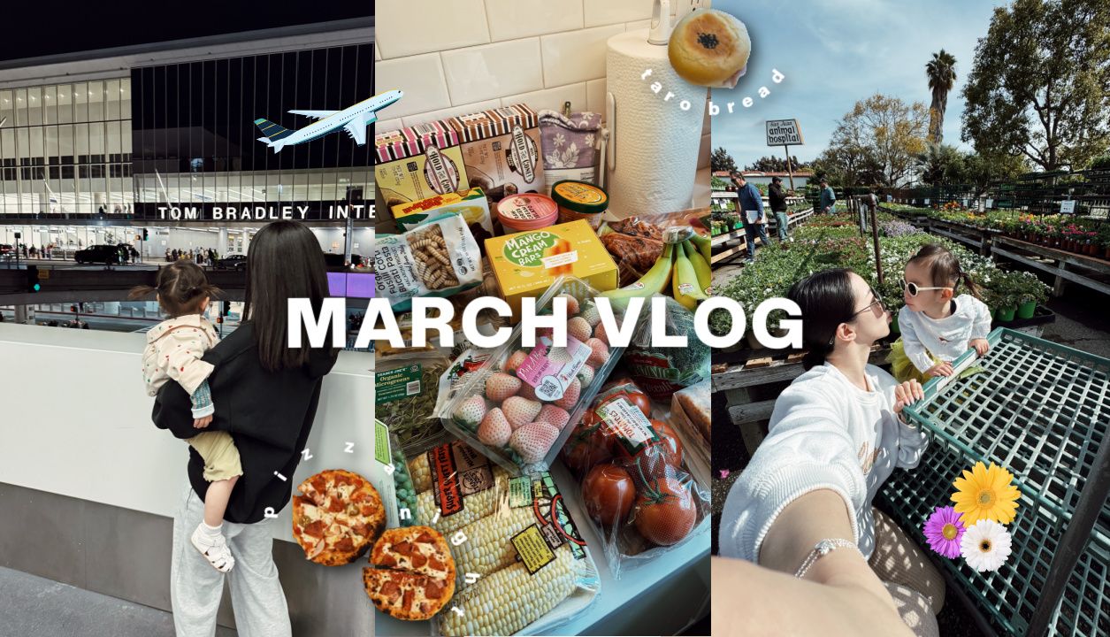 march vlog|姥姥姥爷回国|回归下厨房|一家三口每天吃什么|芋泥面包