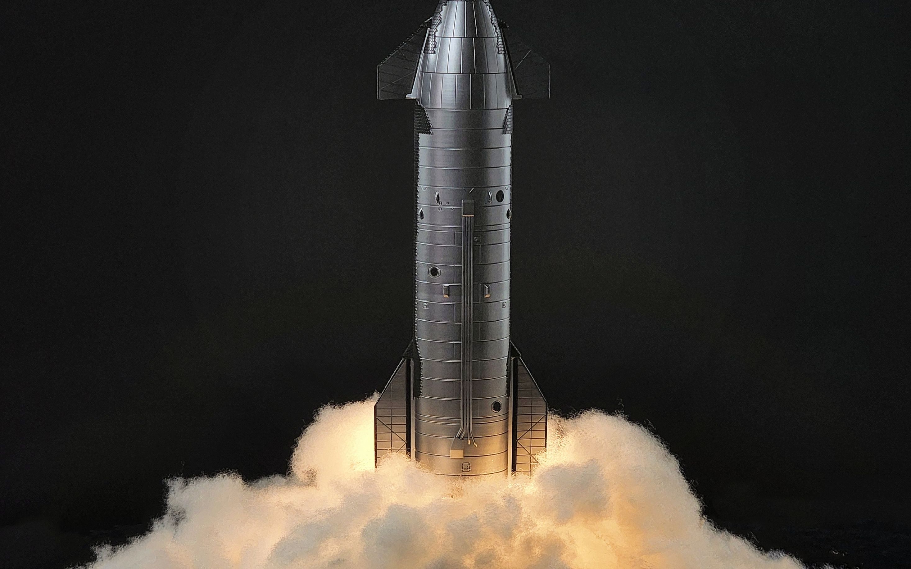 3d打印光固化 spacex星舰s20模型 starship