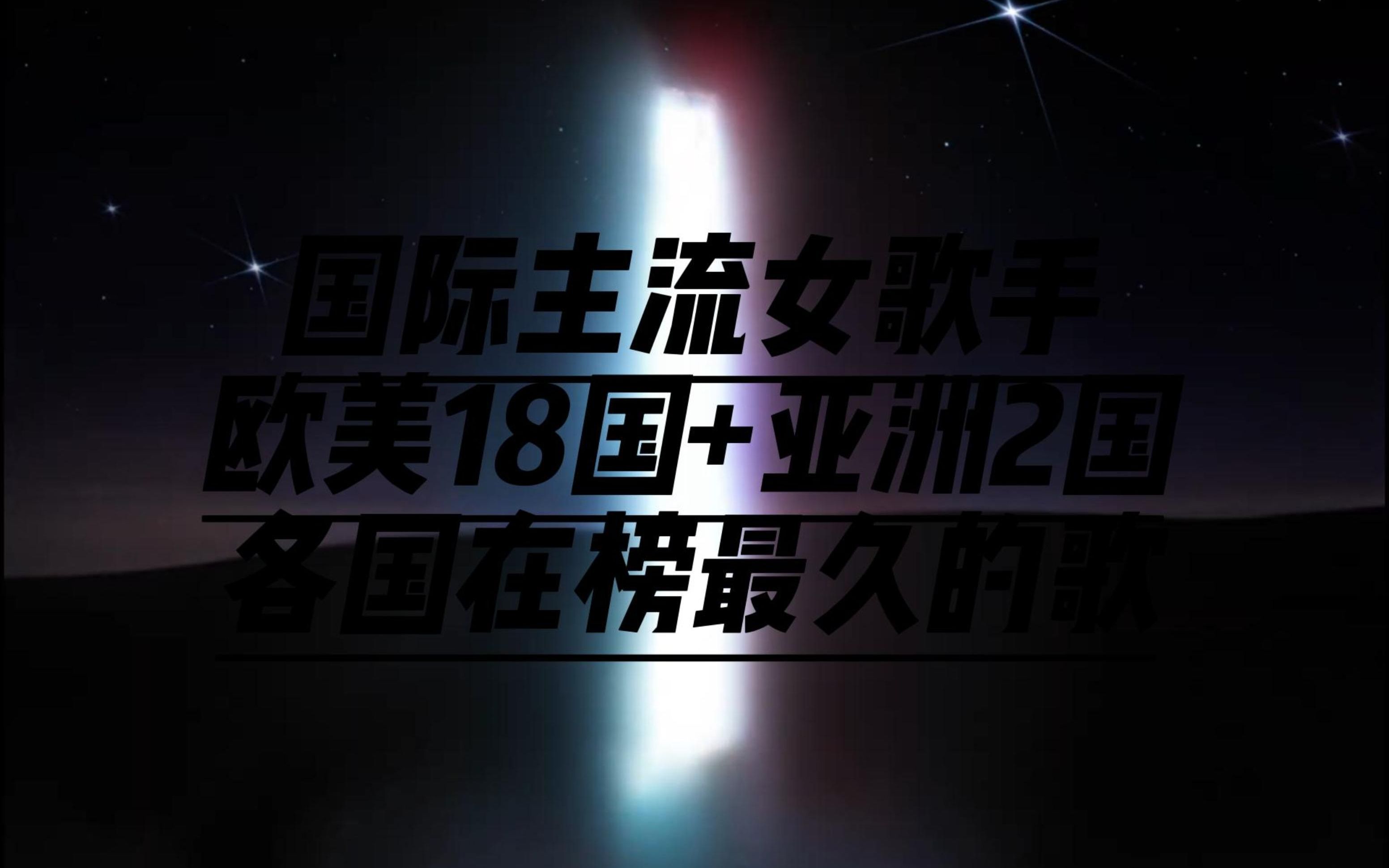 国际主流女歌手欧美18国+亚洲2国各国在榜最久的歌曲哔哩哔哩bilibili