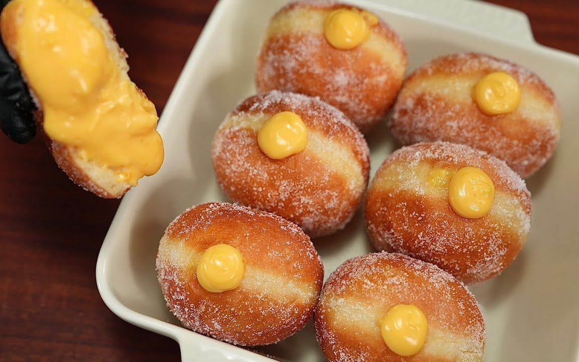 【甜甜圈】无烤箱美味经典奶油甜甜圈
