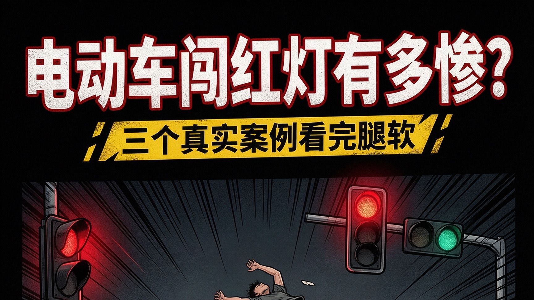 电动车闯红灯有多惨？三个真实案例看完腿软