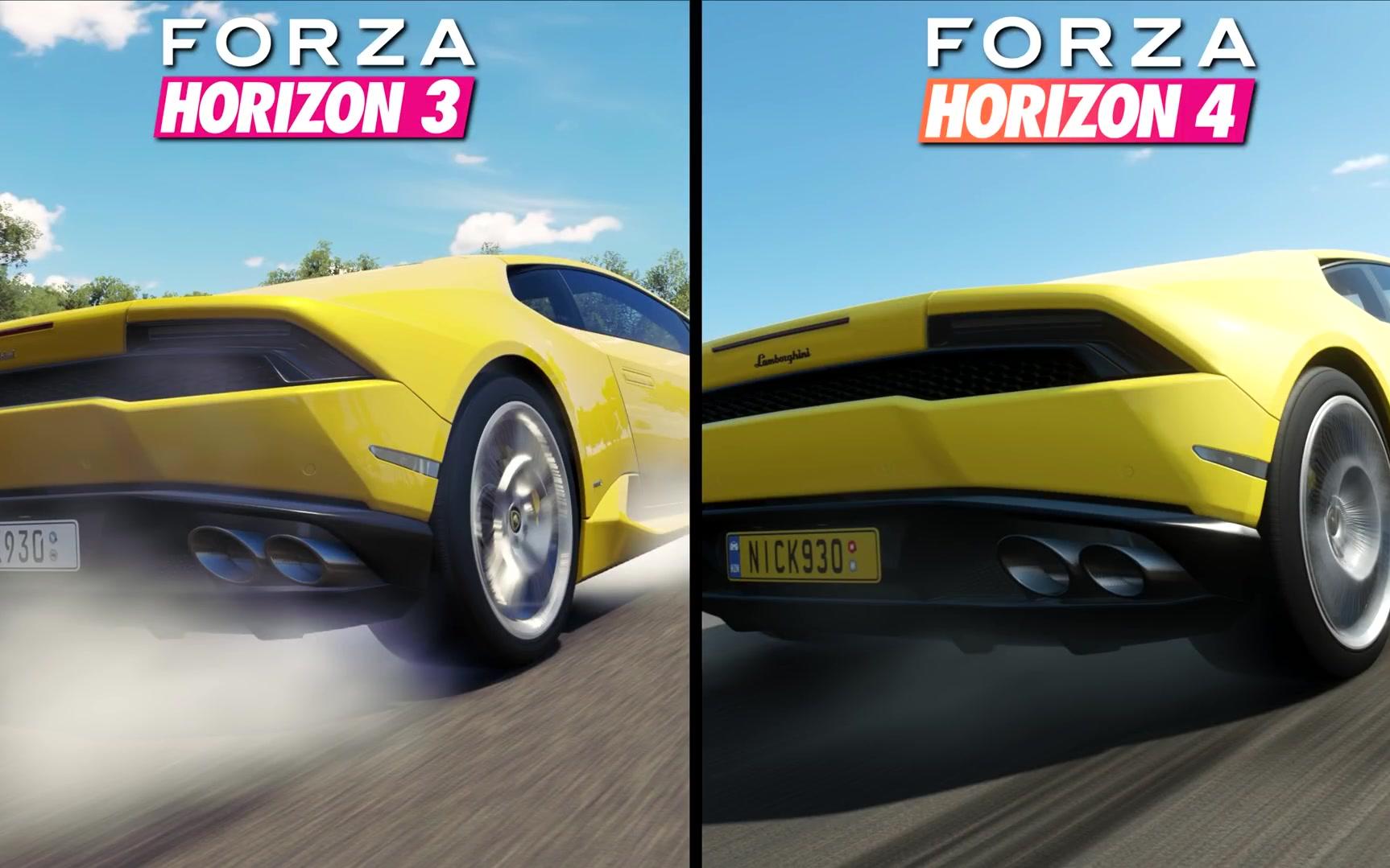 [图]【Forza Horizon】极限竞速地平线3 对比 极限竞速地平线4（60帧）