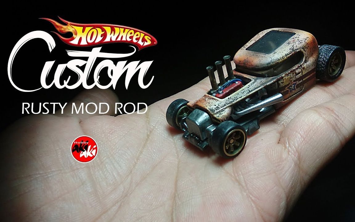 【aki husodo】改装风火轮 hotwheels 复古生锈 mod rod