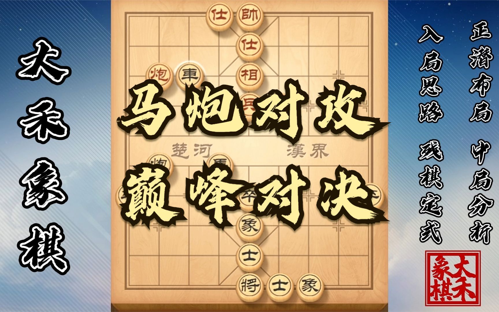 【大禾象棋】凡是遇见当头炮,屏风马必杀招走起来解说