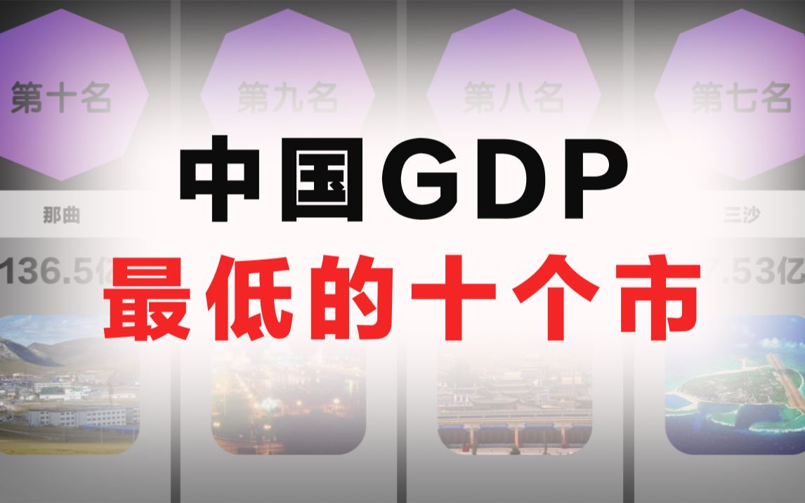 [图]中国GDP最低的十个市