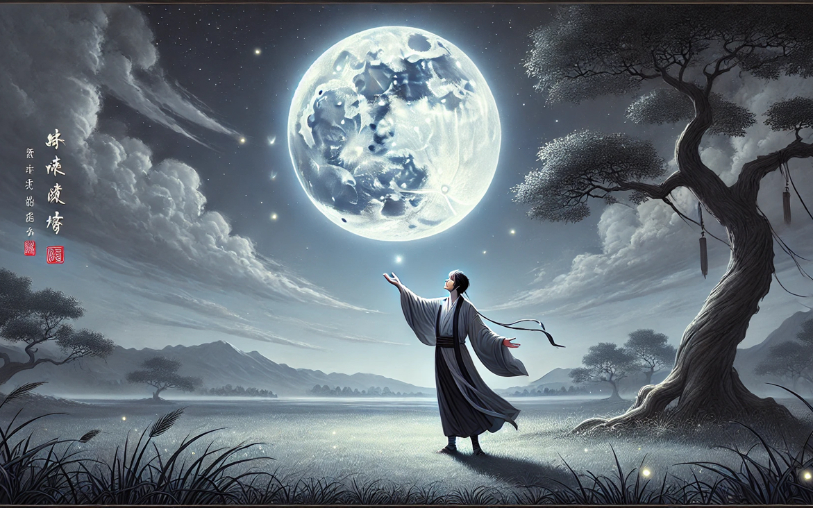 ai绘画:七年级上 必背古诗——闻王昌龄左迁龙标遥有此寄