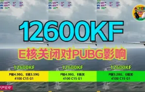 Скачать видео: 12600KF关闭E核对PUBG影响