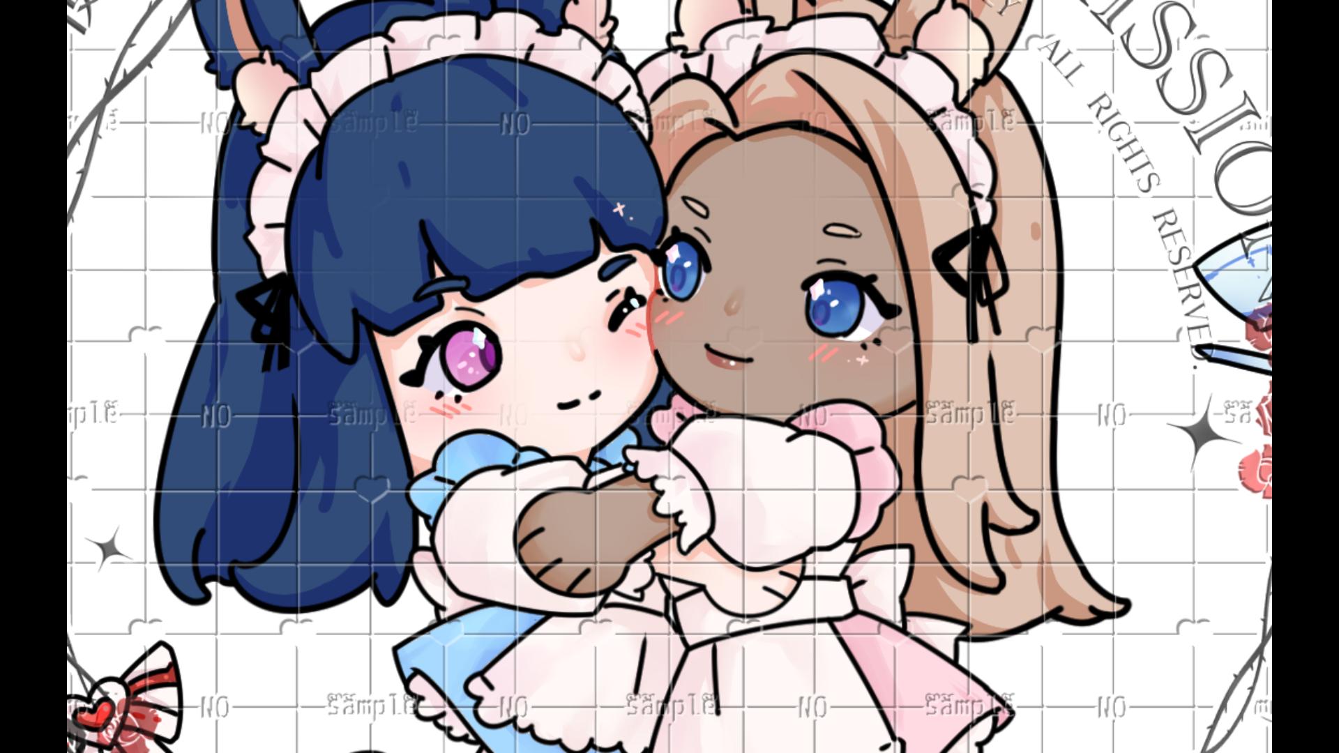 打包一对qq人兔娘