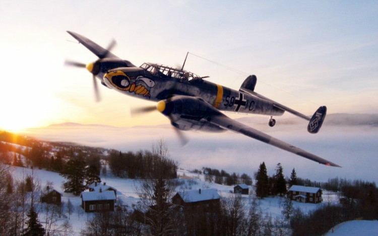 《浴血长空》玩德系德国me-110战斗机