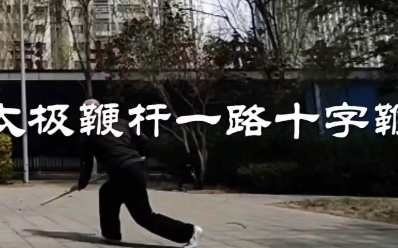 太极鞭杆一路～十字鞭