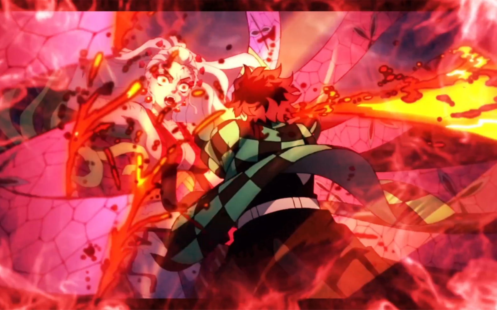 鬼灭之刃炭治郎斩杀女鬼名场面