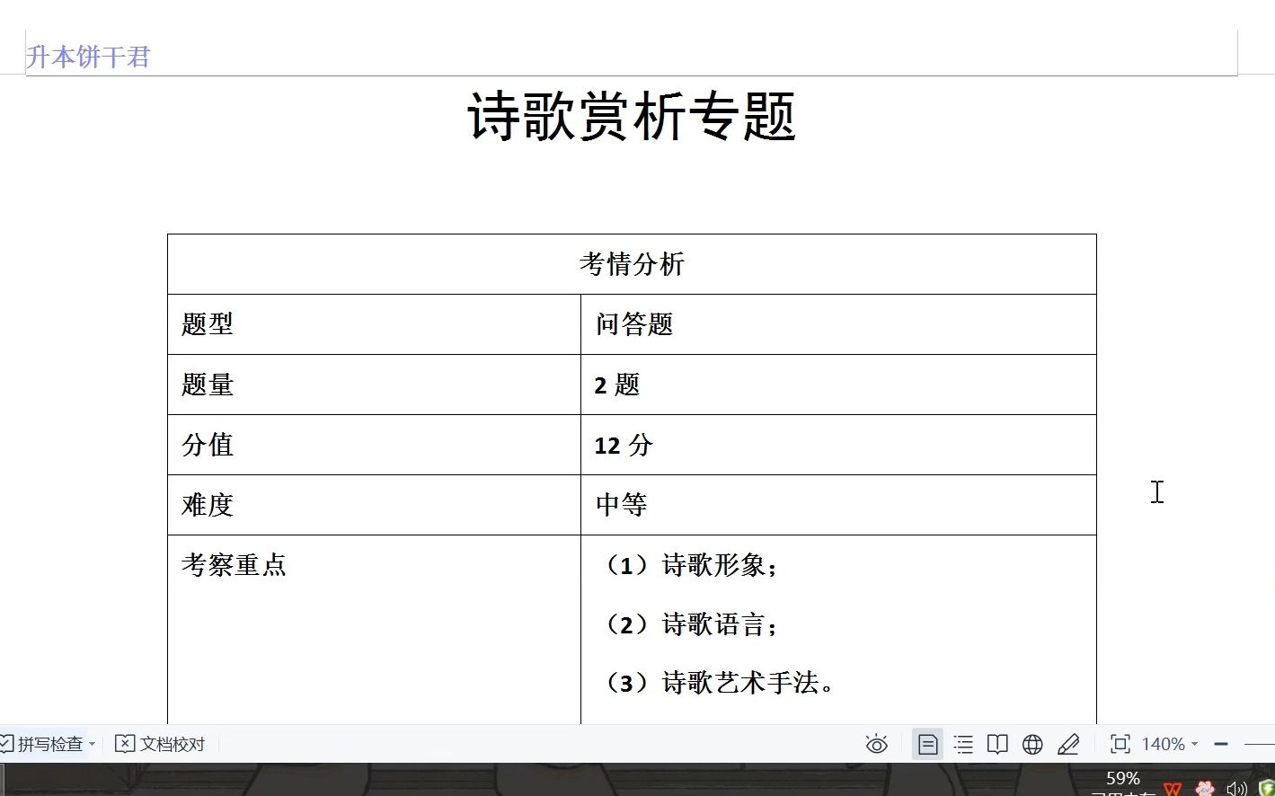 安徽专升本大学语文之诗歌鉴赏(一)哔哩哔哩bilibili