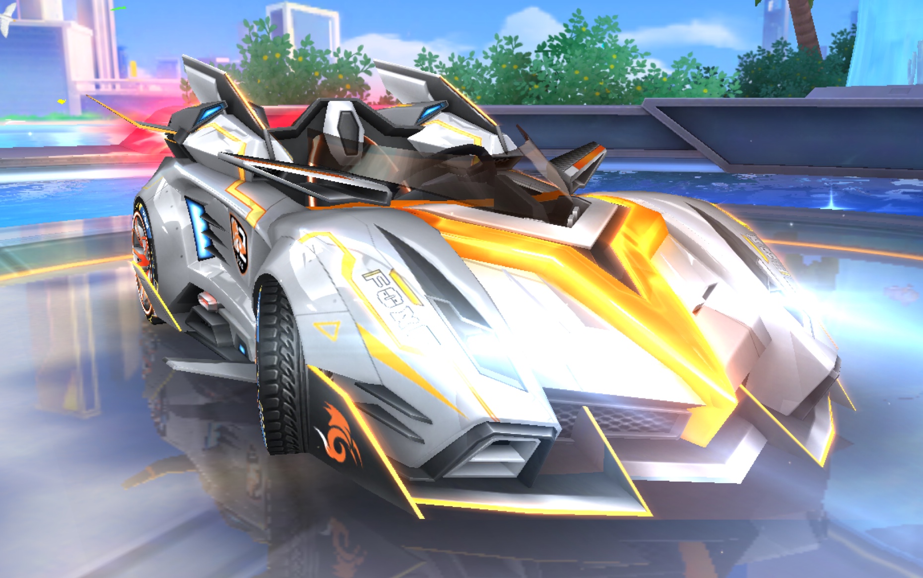 【呆毛】《qq飞车手游》新a车圣光雪狐满改试驾!最高时速竟有310!