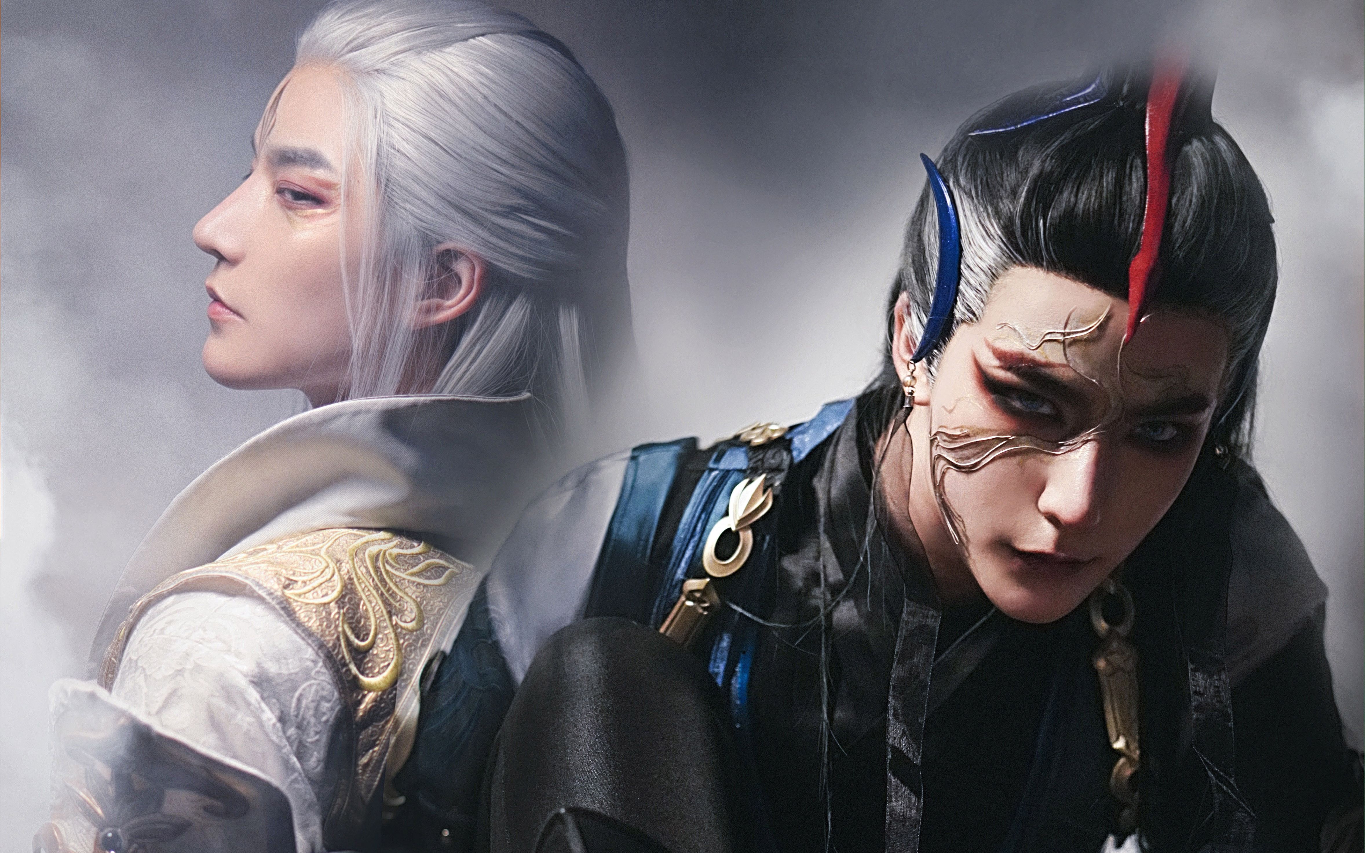 【咸菜的面面】—花西子·阴阳鱼 —   创意妆  黑白鹤道长  "是故易