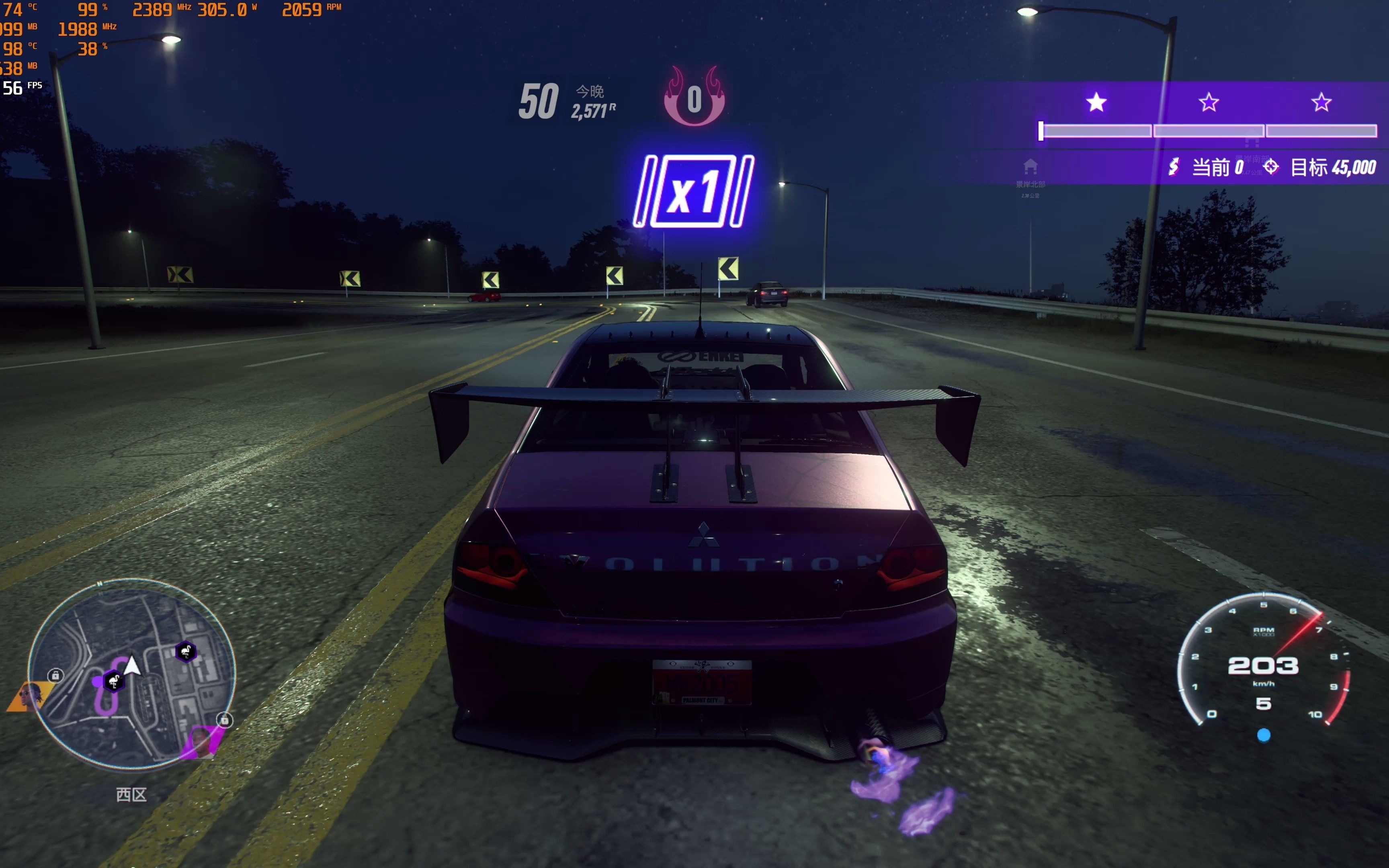 5k最高画质下的极品飞车热度heat