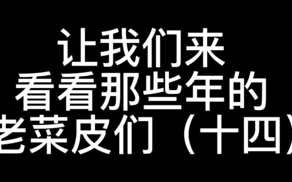 人我们来看看那些年的老菜皮们(十四)哔哩哔哩bilibili