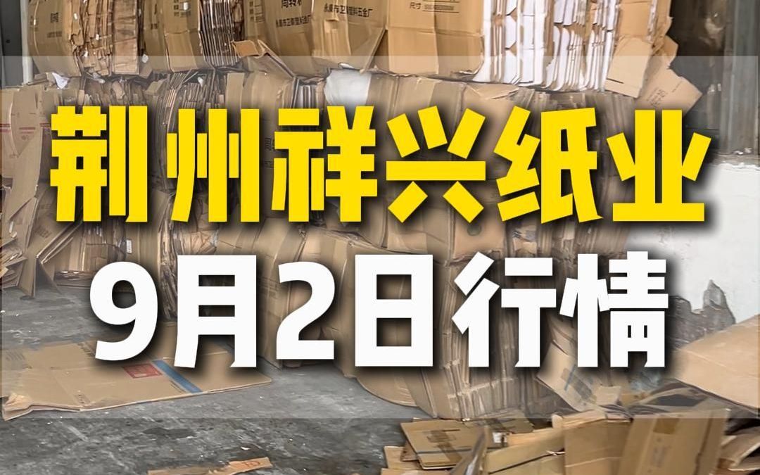 9月2日湖北荆州祥兴纸业采购行情参考哔哩哔哩bilibili