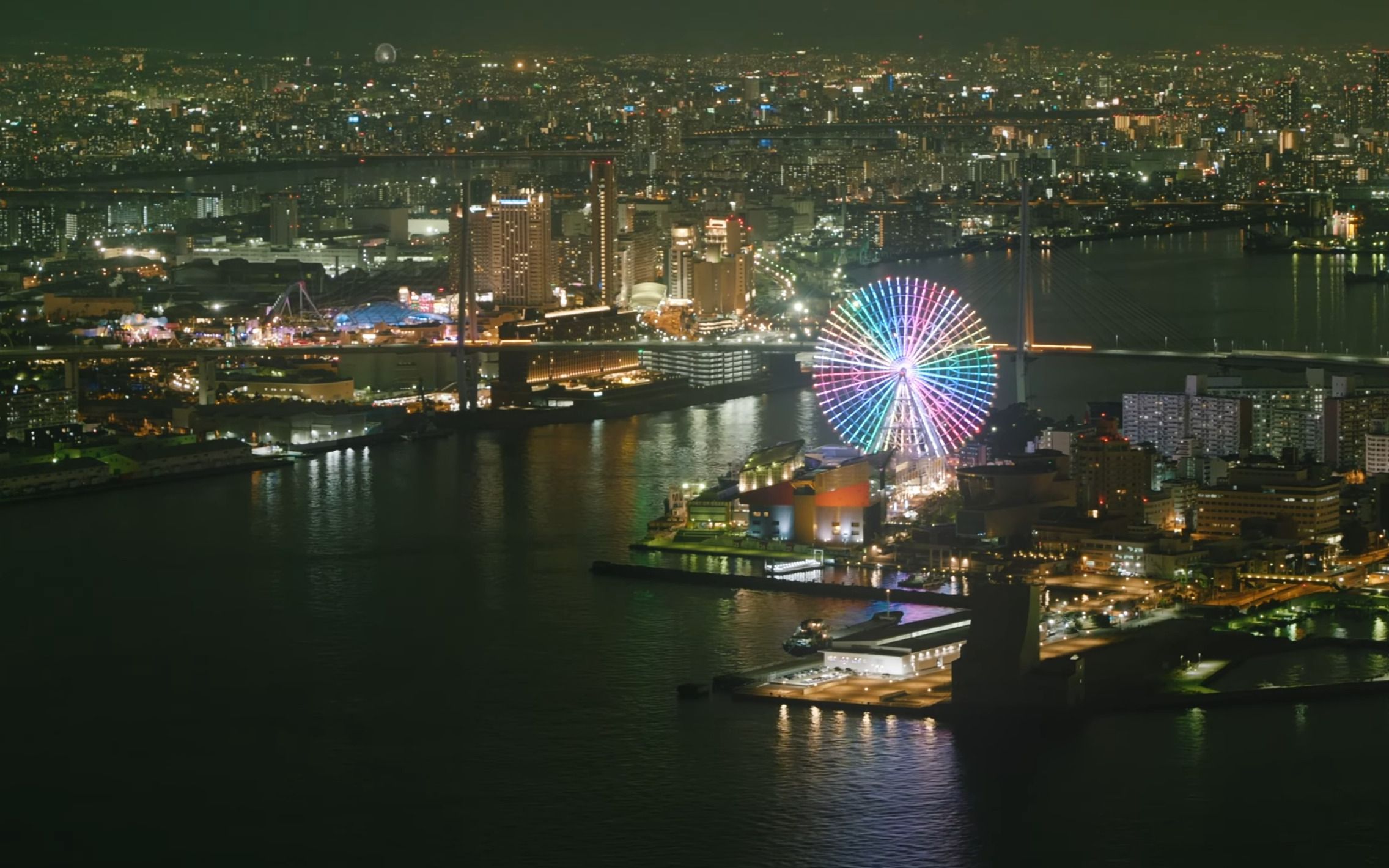 [lumix s5] - 大阪(コスモタワー) [夜景 - cinematic night view(4k