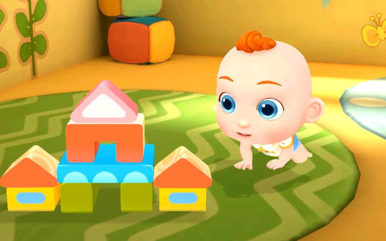 照顾jojo组装小风车拼装积木城堡宝宝巴士游戏