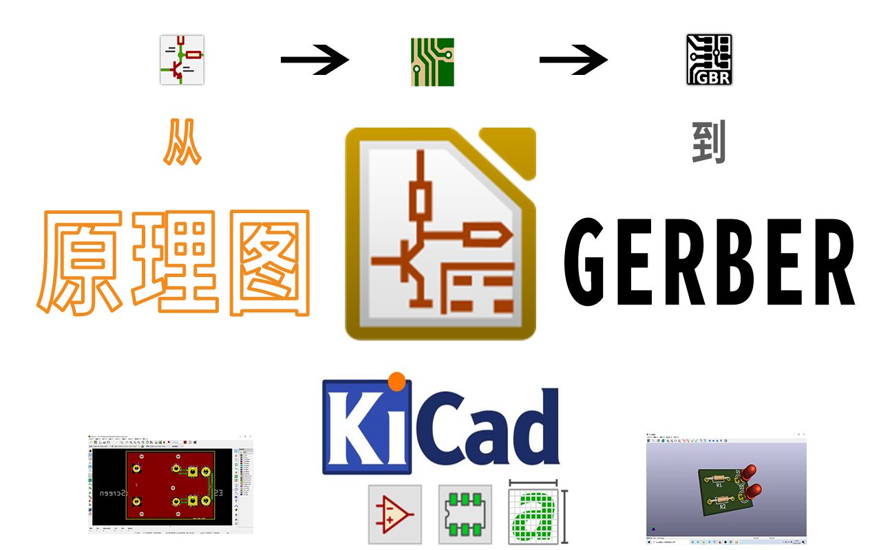 kicad从原理图到gerber|怎么画原理图|怎么画PCB|怎么输出Gerber|怎么bmp转元件|怎么导入库哔哩哔哩bilibili