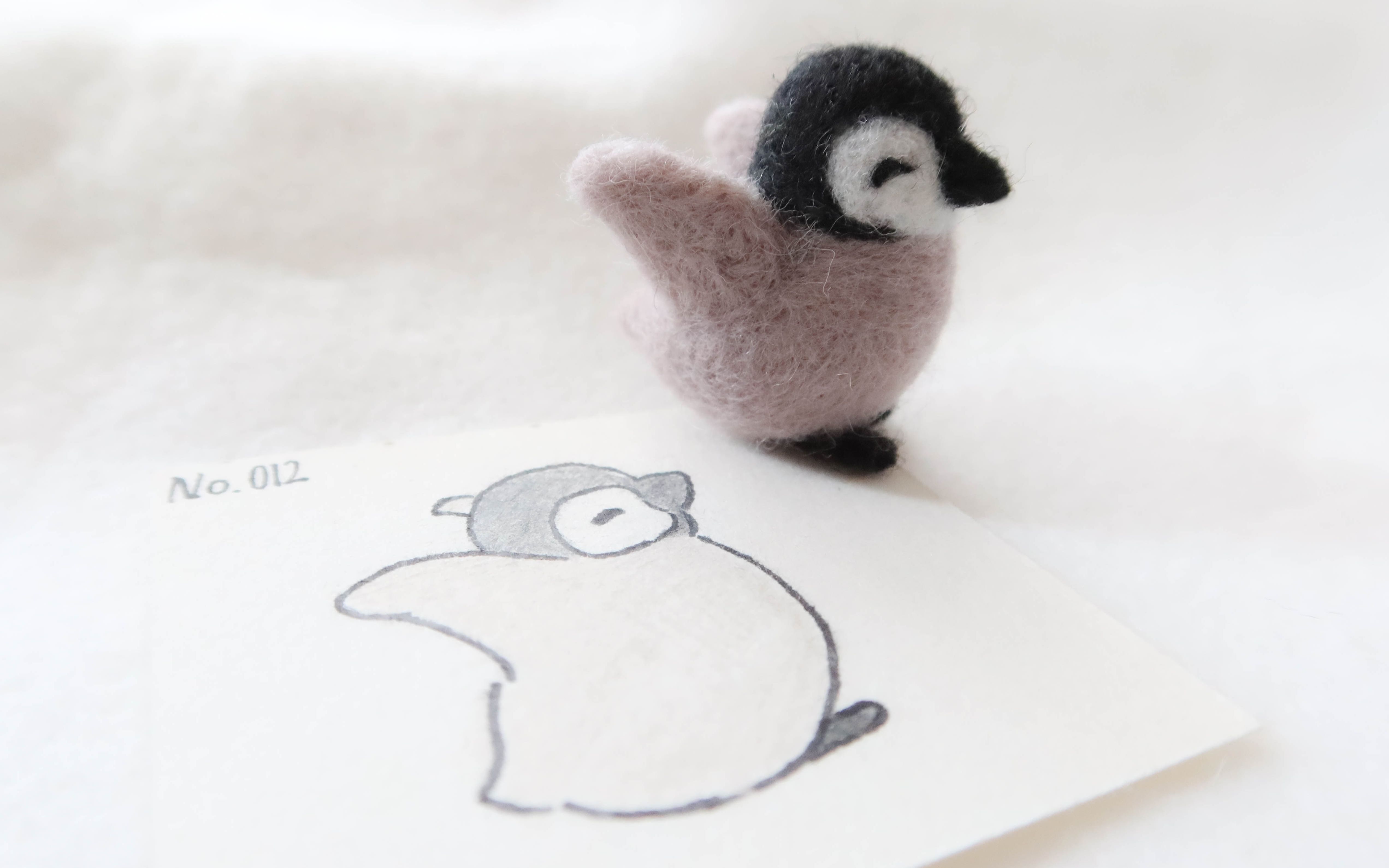 挑战100个羊毛毡小物——no.012 飞翔吧!企鹅宝宝