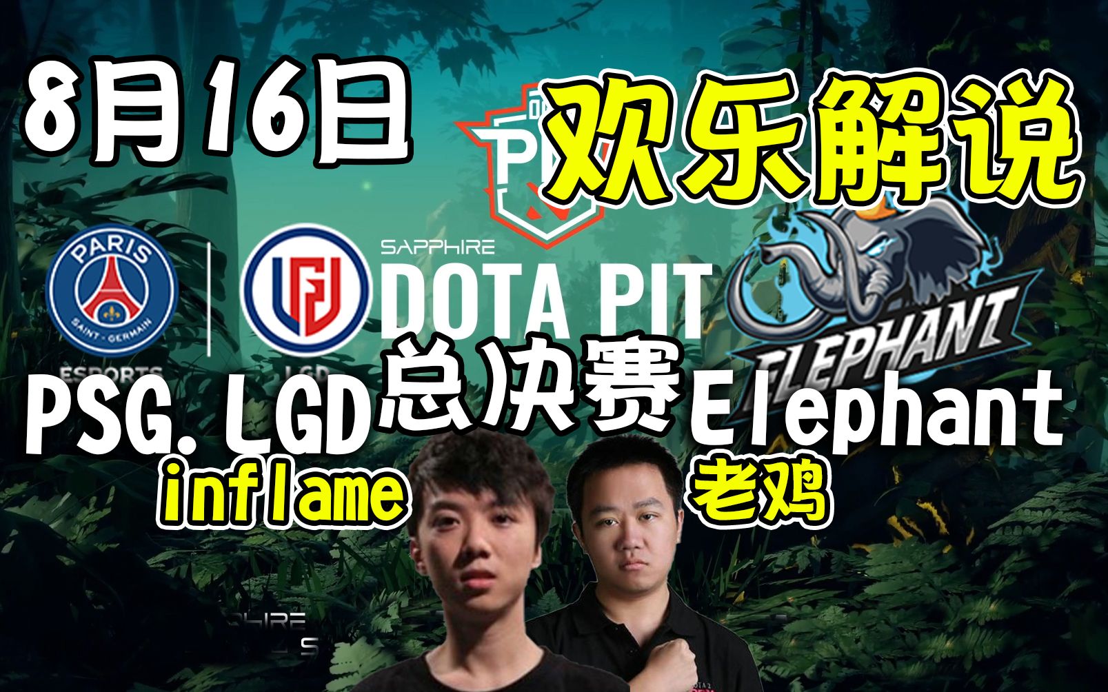 【dota2解说】虎:RNGNB!老鸡inflame解说PSG.LGDElephant精简版 DOTAPIT总决赛8月16日哔哩哔哩bilibiliDOTA2