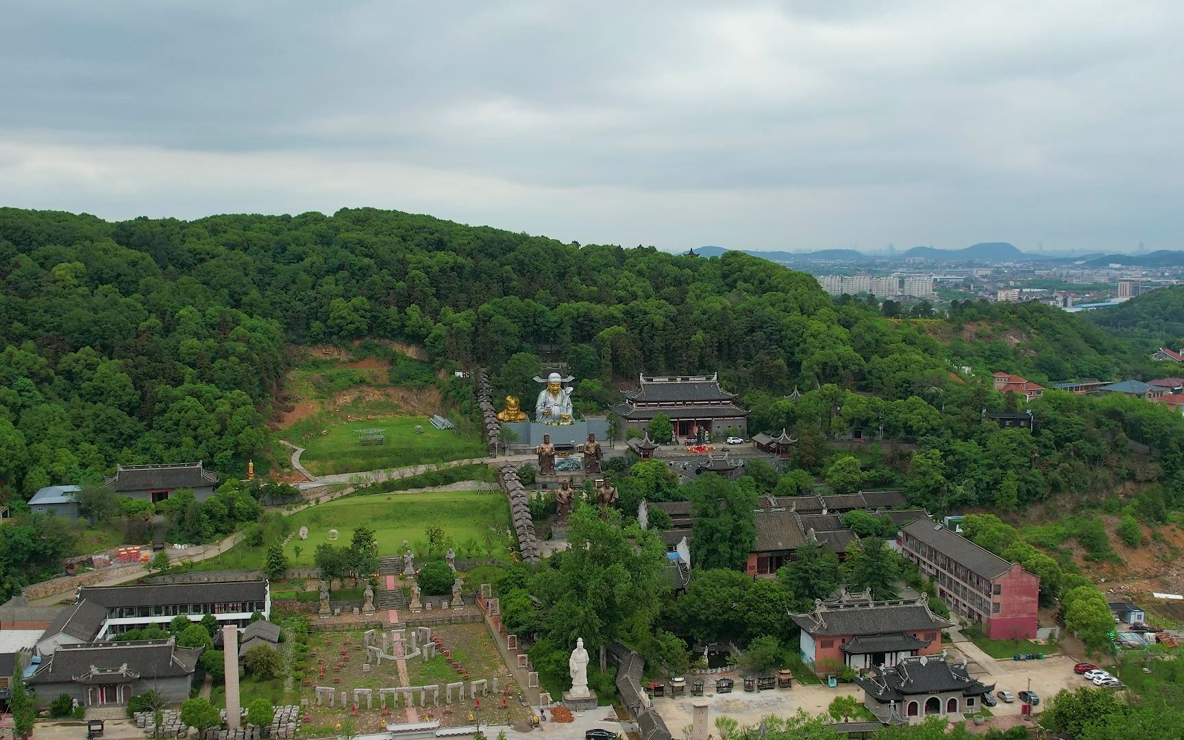 航拍江苏常州横山桥—有山有水有诗意的城镇(文明小城镇示范点)