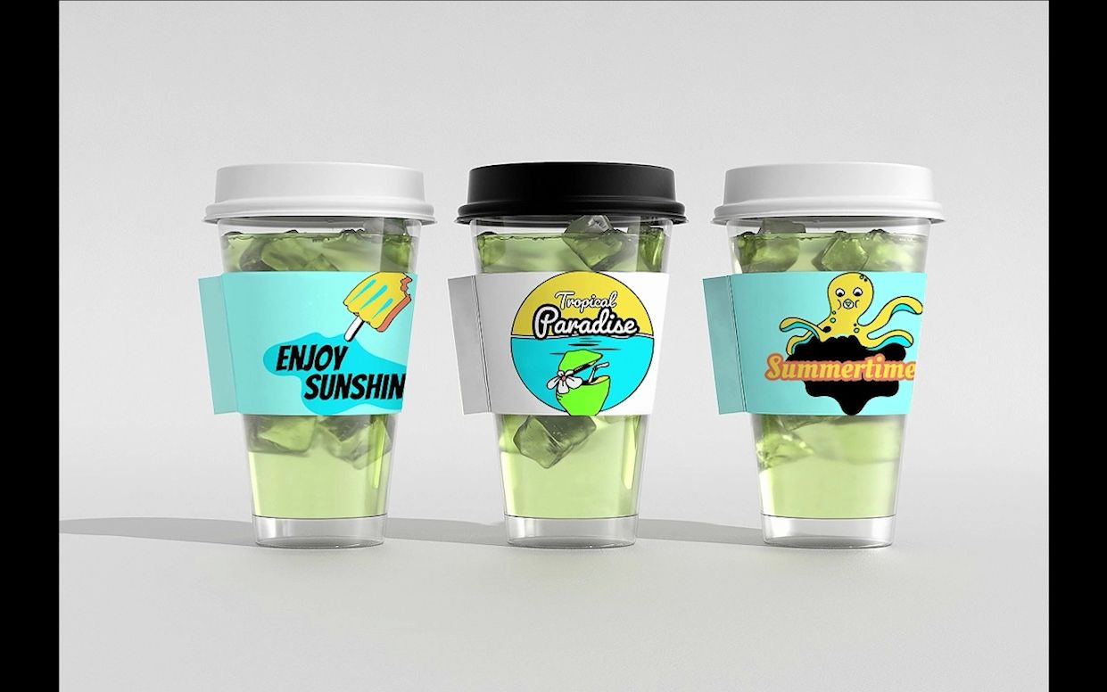 奶茶店vi样机全案20款