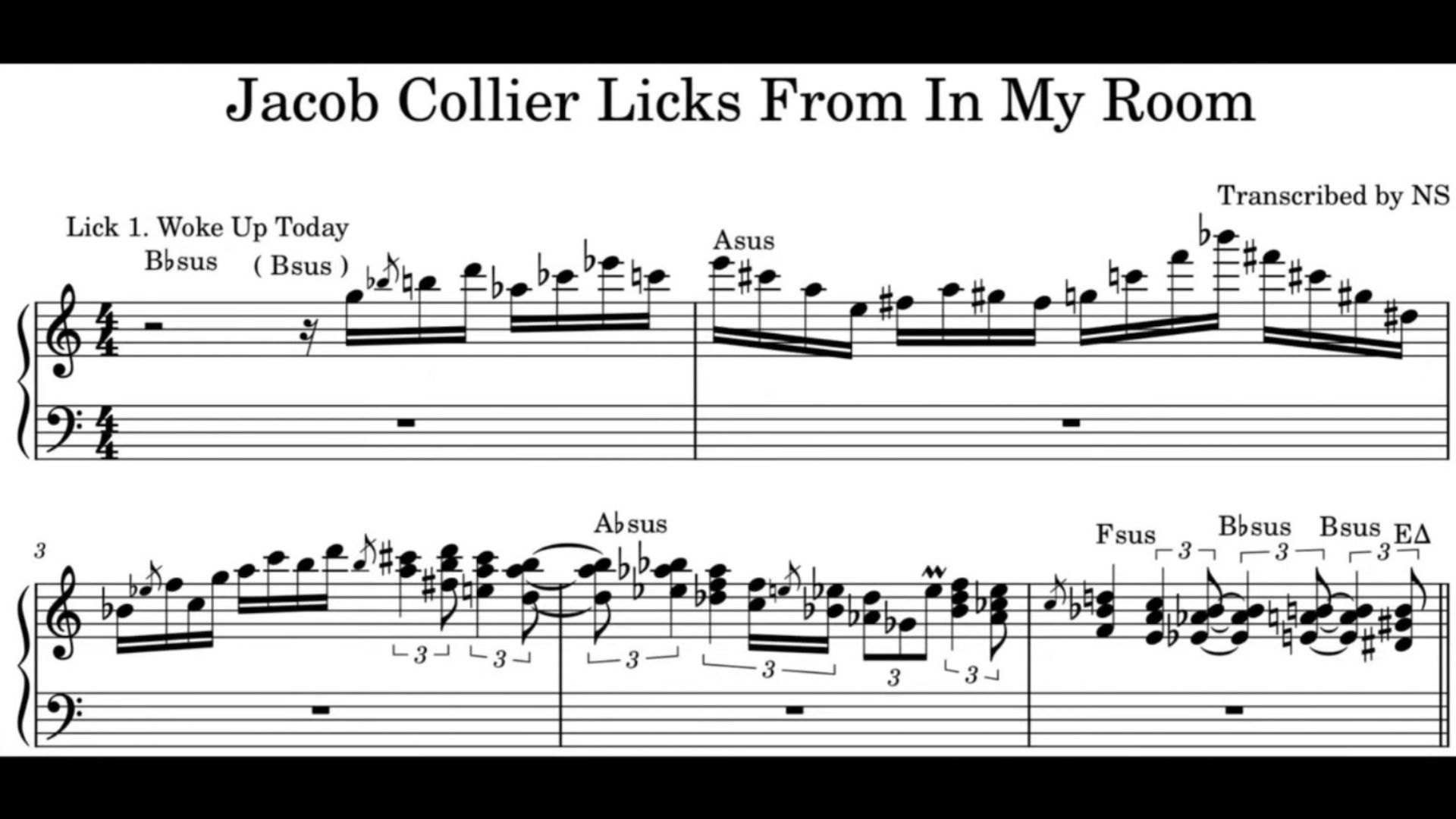 看谱听爵士！Jacob Collier In My Room Lick