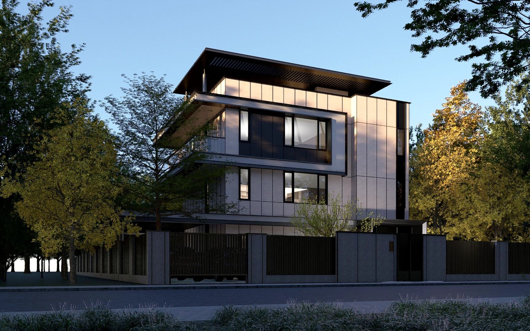 注重交流空间的现代别墅