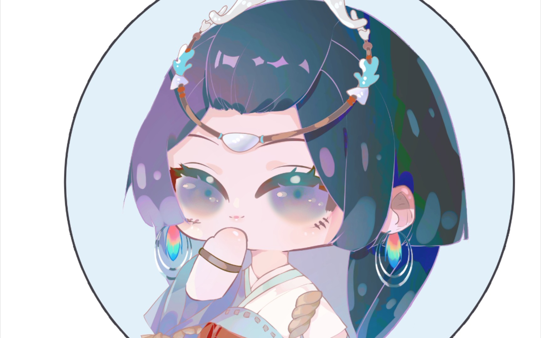 绘画过程一分钟摸个八百比丘尼