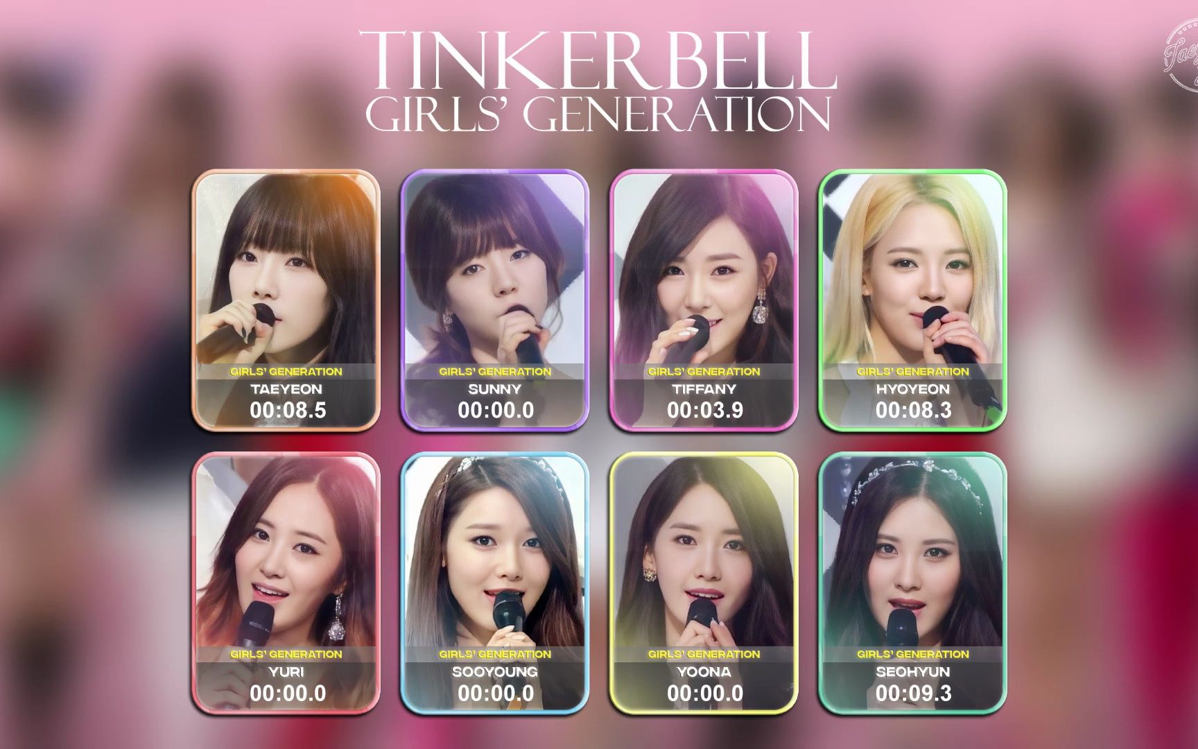 【ai少女时代】如果8人唱了少时9人版的《tinkerbell》将会是怎样?