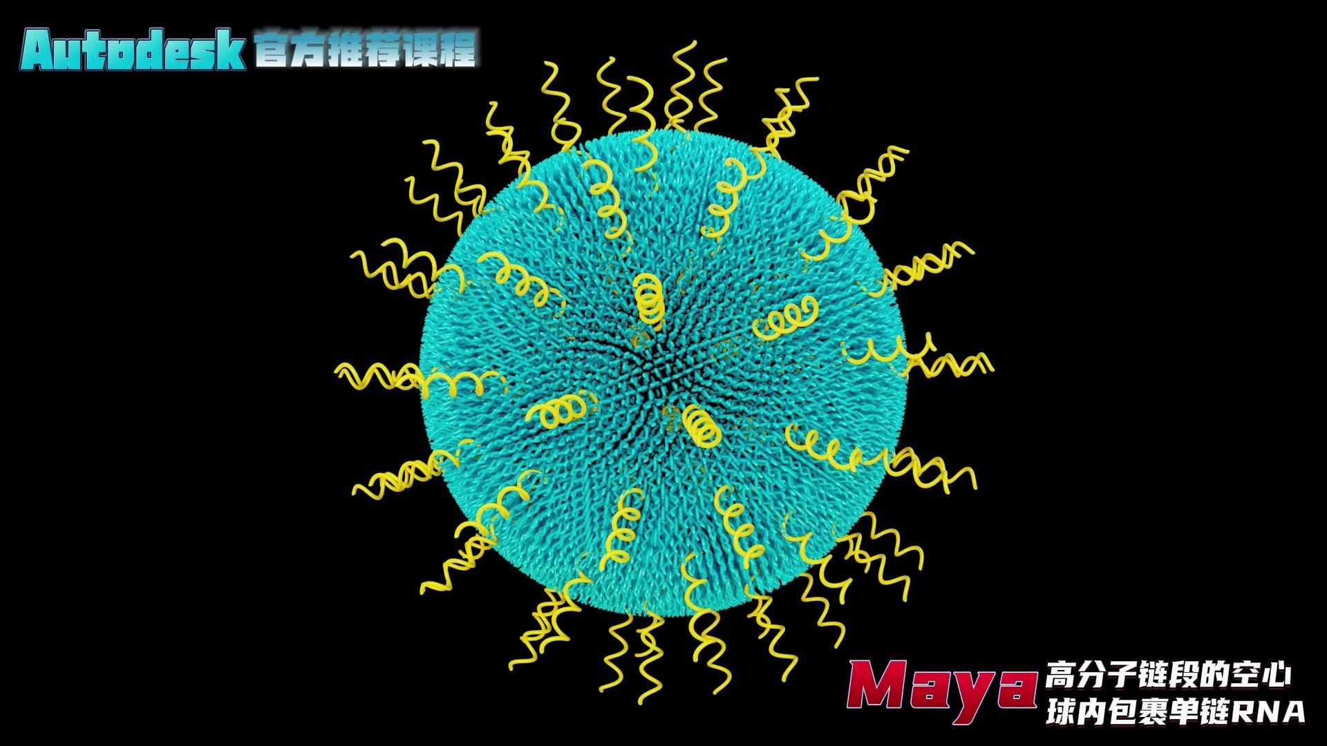 【SCI科研制图教程】如何用maya软件做高分子链段的空心球内包裹单链RNA(Maya软件)哔哩哔哩bilibili