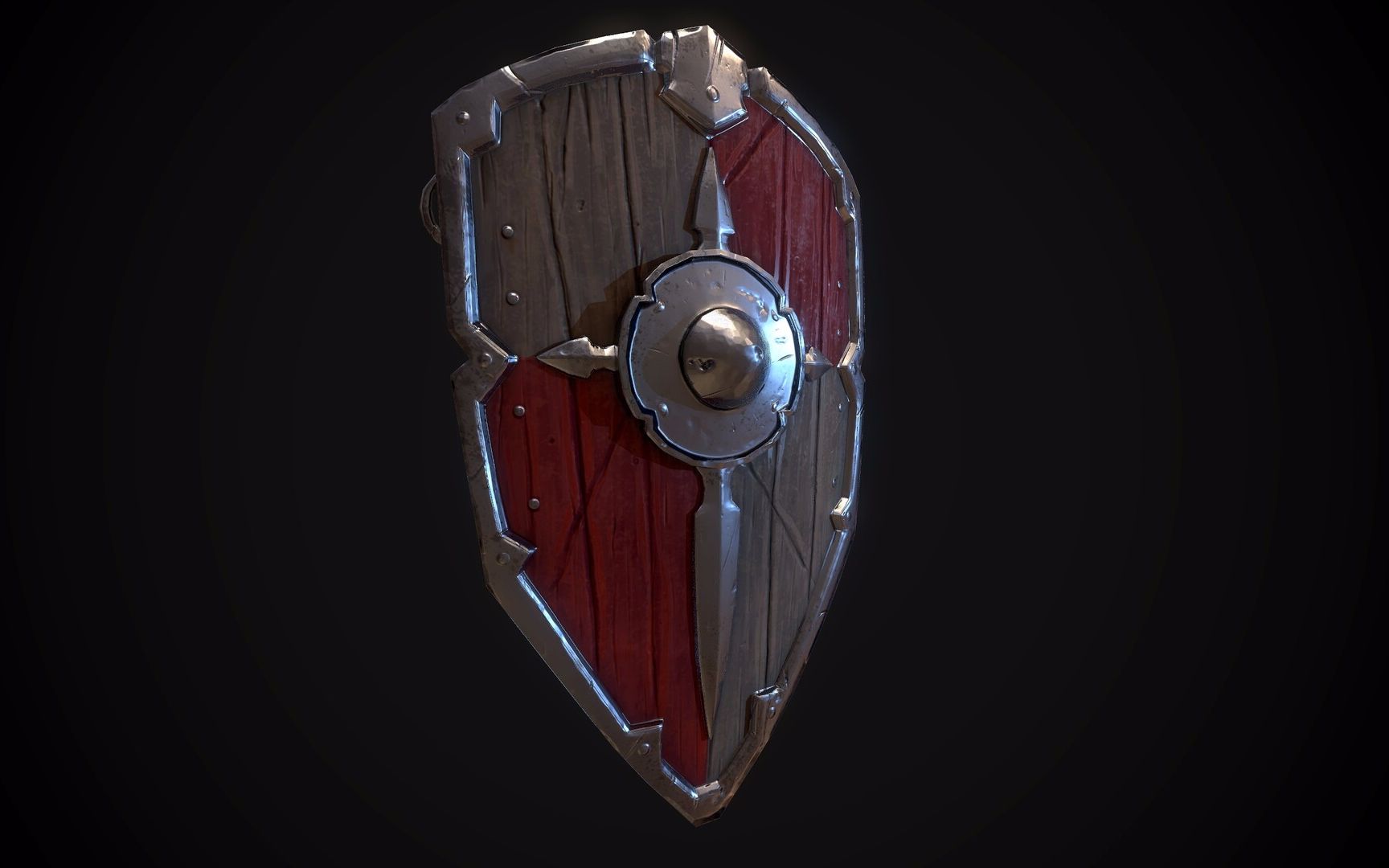 【游戏道具建模】满满干货,从基础教你做一个完整的盾牌_哔哩哔哩 (゜