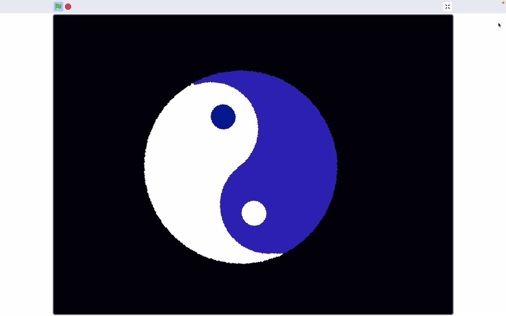 scratch编程100例太极图