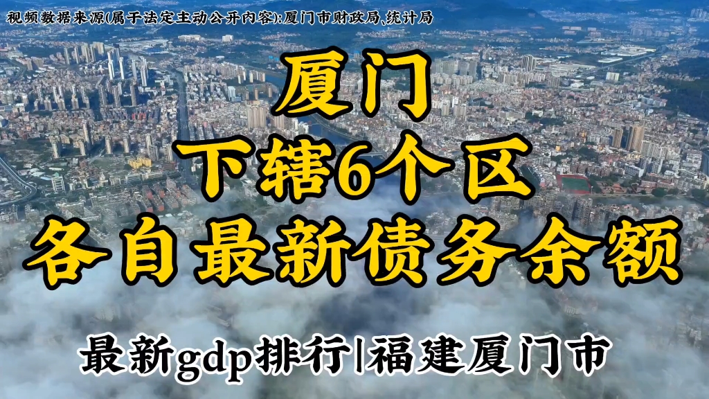 福建厦门市下辖6个区最新债务余额以及各自gdp排行,发掘城市数据,洞察别样厦门哔哩哔哩bilibili