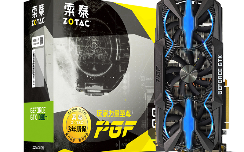 索泰GTX 1080 Ti PGF OC玩家力量至尊显卡灯效展示哔哩哔哩bilibili