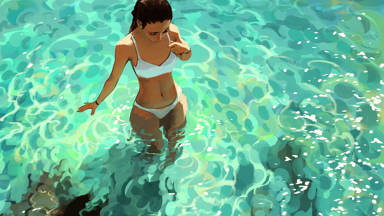 【Photoshop】Sam Yang 绘画欣赏 水画法研习 - 创作流程 from SamDoesArts