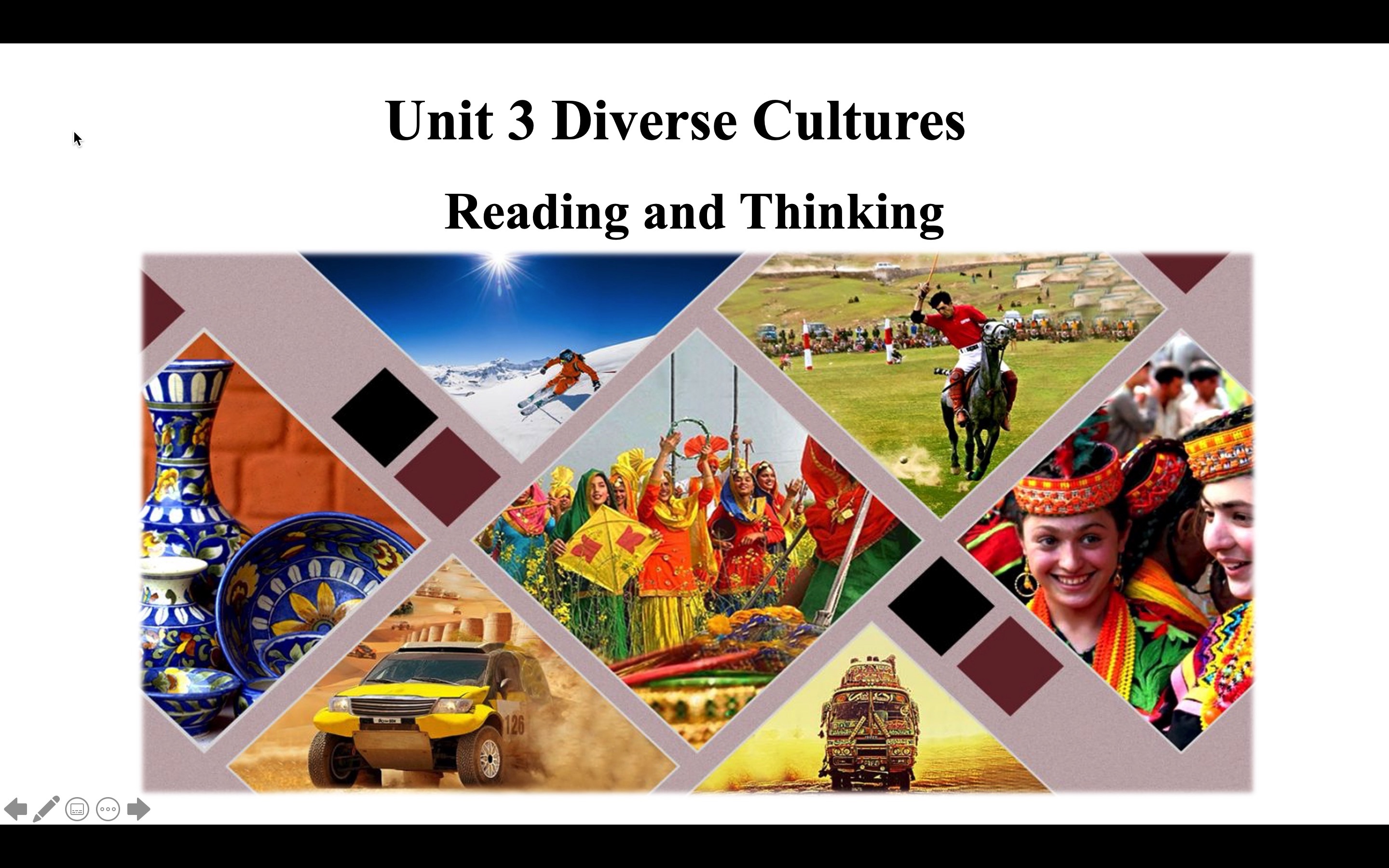 [图]必修三unit 3 Reading and Thinking Diverse Cultures教学思路分享